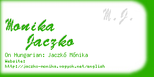 monika jaczko business card