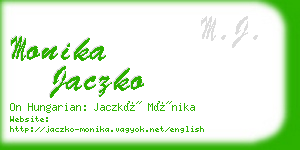 monika jaczko business card